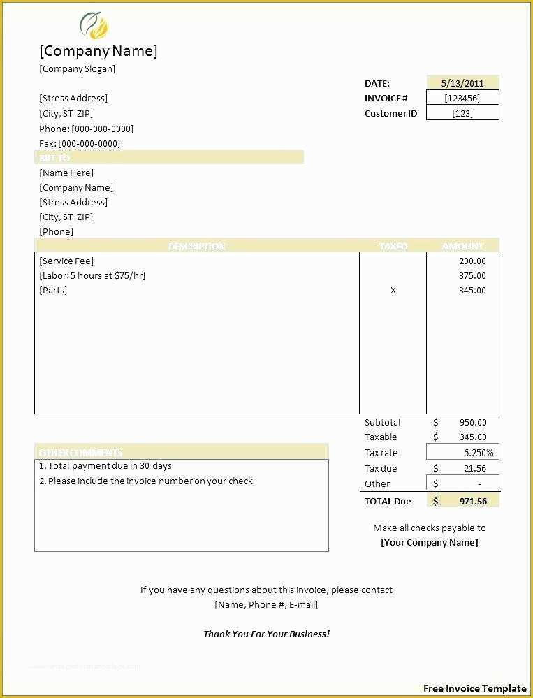 Free Tree Service Invoice Template Of Free Tree Service Invoice Template 13 Secrets You Will Not