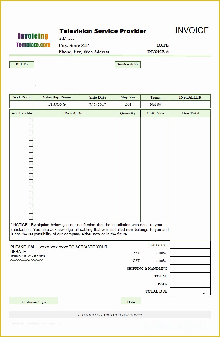 Free Tree Service Invoice Template Of Free Tree Service Invoice Template