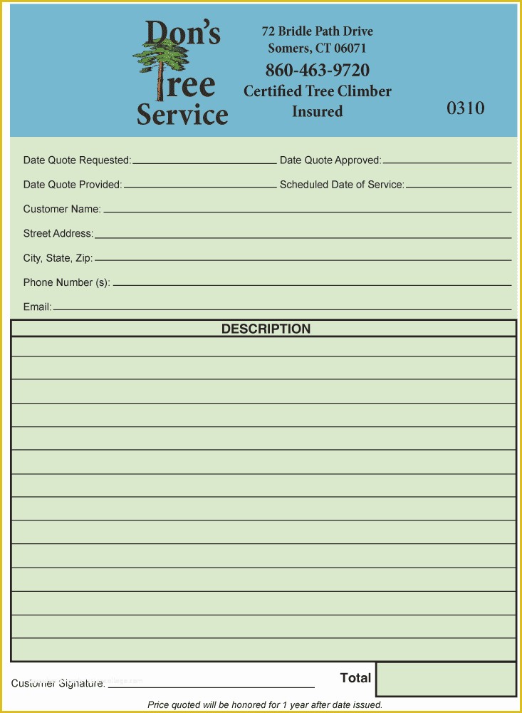 Free Tree Service Invoice Template Of Invoice Hours