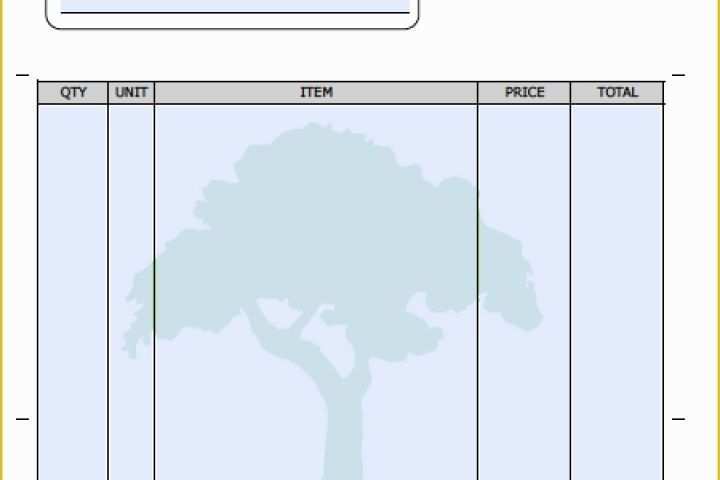Free Tree Service Invoice Template Of Landscaping Invoice Template