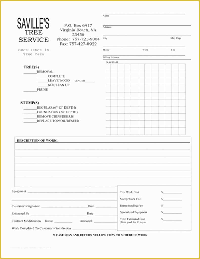 Free Tree Service Invoice Template Of Tree Service Invoice Template Free Templates Fice Cv