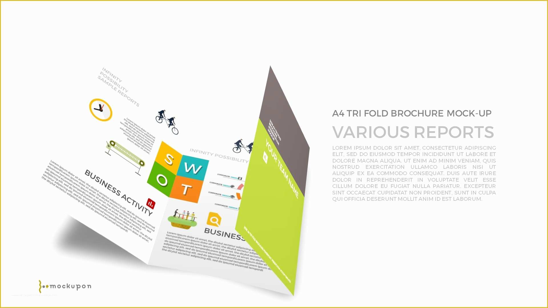 Free Tri Fold Brochure Template Powerpoint Of Powerpoint A4 Tri Fold Brochure Mockup Template Premium