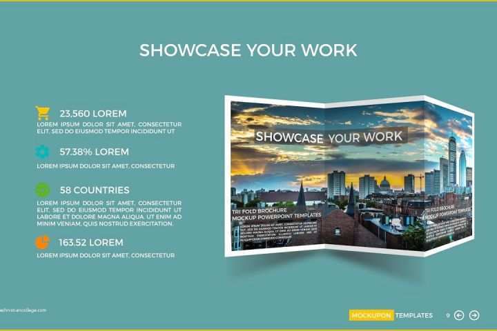 Free Tri Fold Brochure Template Powerpoint Of Powerpoint Tri Fold Mock Up Template