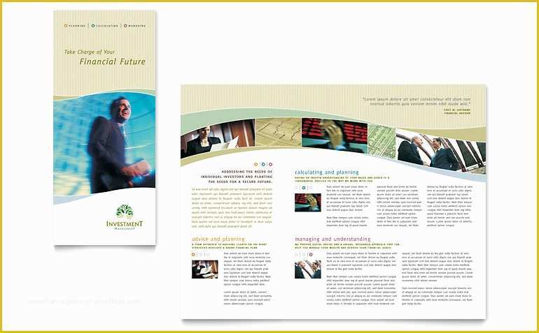 Free Tri Fold Brochure Templates Microsoft Word Of Investment Management Tri Fold Brochure Template Word