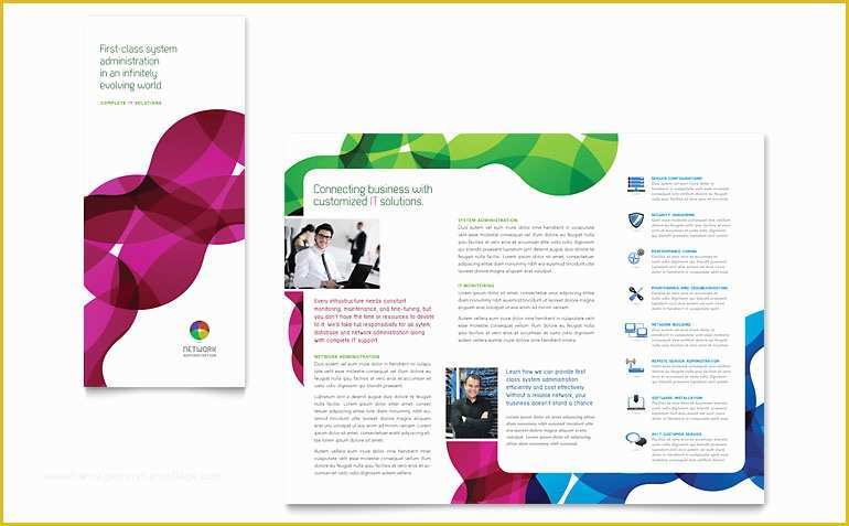 Free Tri Fold Brochure Templates Microsoft Word Of Network Administration Tri Fold Brochure Template Word