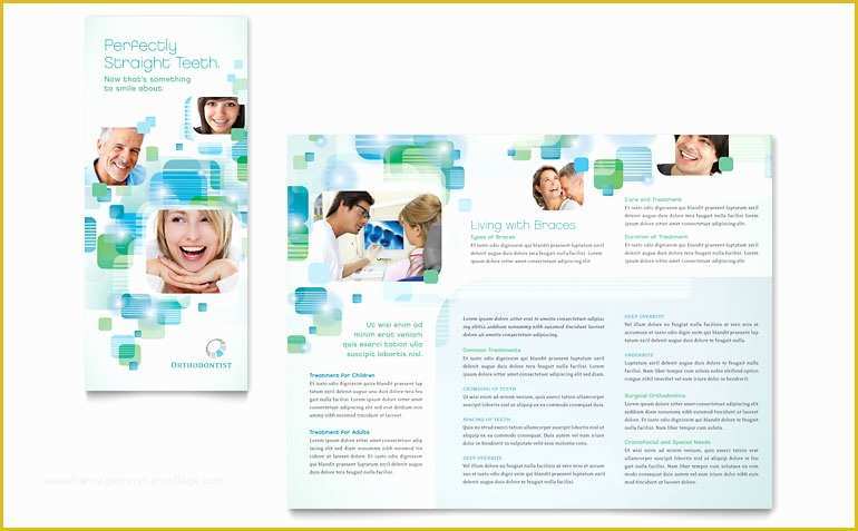 Free Tri Fold Brochure Templates Microsoft Word Of orthodontist Tri Fold Brochure Template Word & Publisher