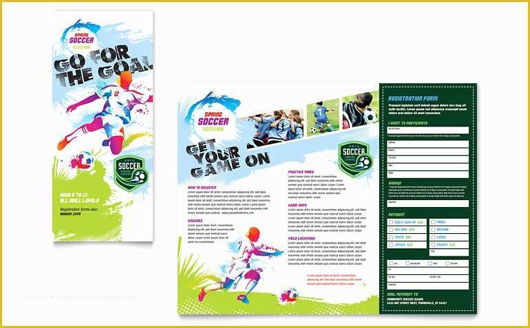 Free Tri Fold Brochure Templates Microsoft Word Of Youth soccer Tri Fold Brochure Template Word & Publisher