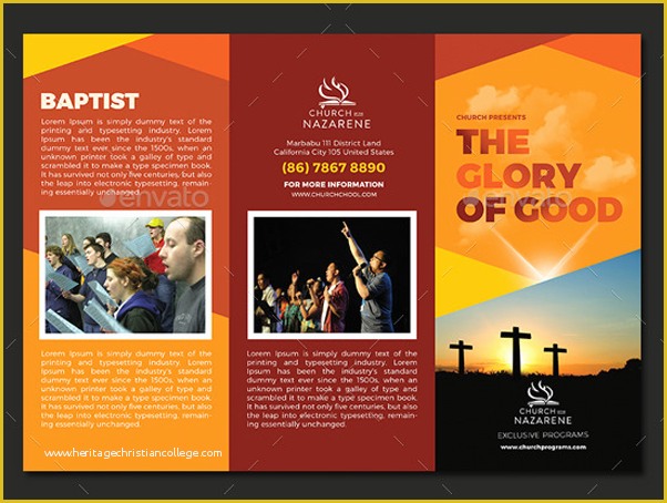 Free Tri Fold Church Bulletin Templates Of 10 Popular Church Brochure Templates & Design – Free Psd