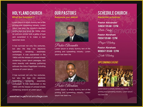 Free Tri Fold Church Bulletin Templates Of 10 Popular Church Brochure Templates &amp; Design – Free Psd