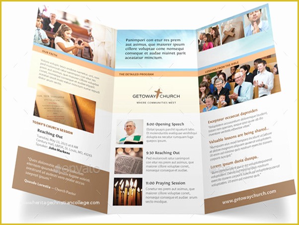 Free Tri Fold Church Bulletin Templates Of 10 Popular Church Brochure Templates Design Free Psd Jpeg