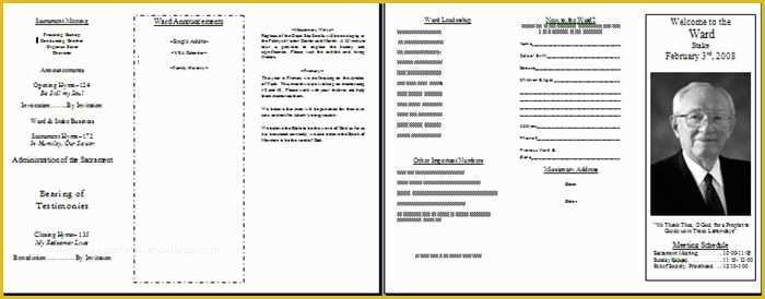 Free Tri Fold Church Bulletin Templates Of 1000 Images About Ward Bulletin Ideas On Pinterest