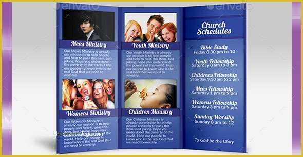 Free Tri Fold Church Bulletin Templates Of 20 Nice Church Brochure Templates Psd & Indesign