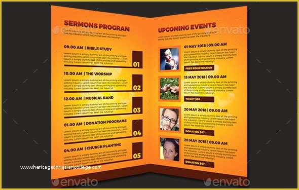 Free Tri Fold Church Bulletin Templates Of 20 Nice Church Brochure Templates Psd &amp; Indesign