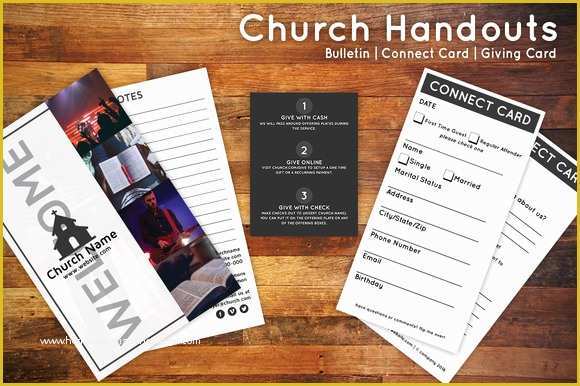 Free Tri Fold Church Bulletin Templates Of Church Bulletin &amp; Connect Card Flyer Flyer Templates On