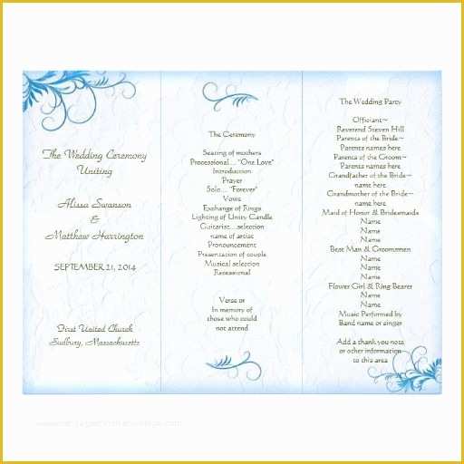 Free Tri Fold Church Bulletin Templates Of Free Printable Church Program Template New Wedding