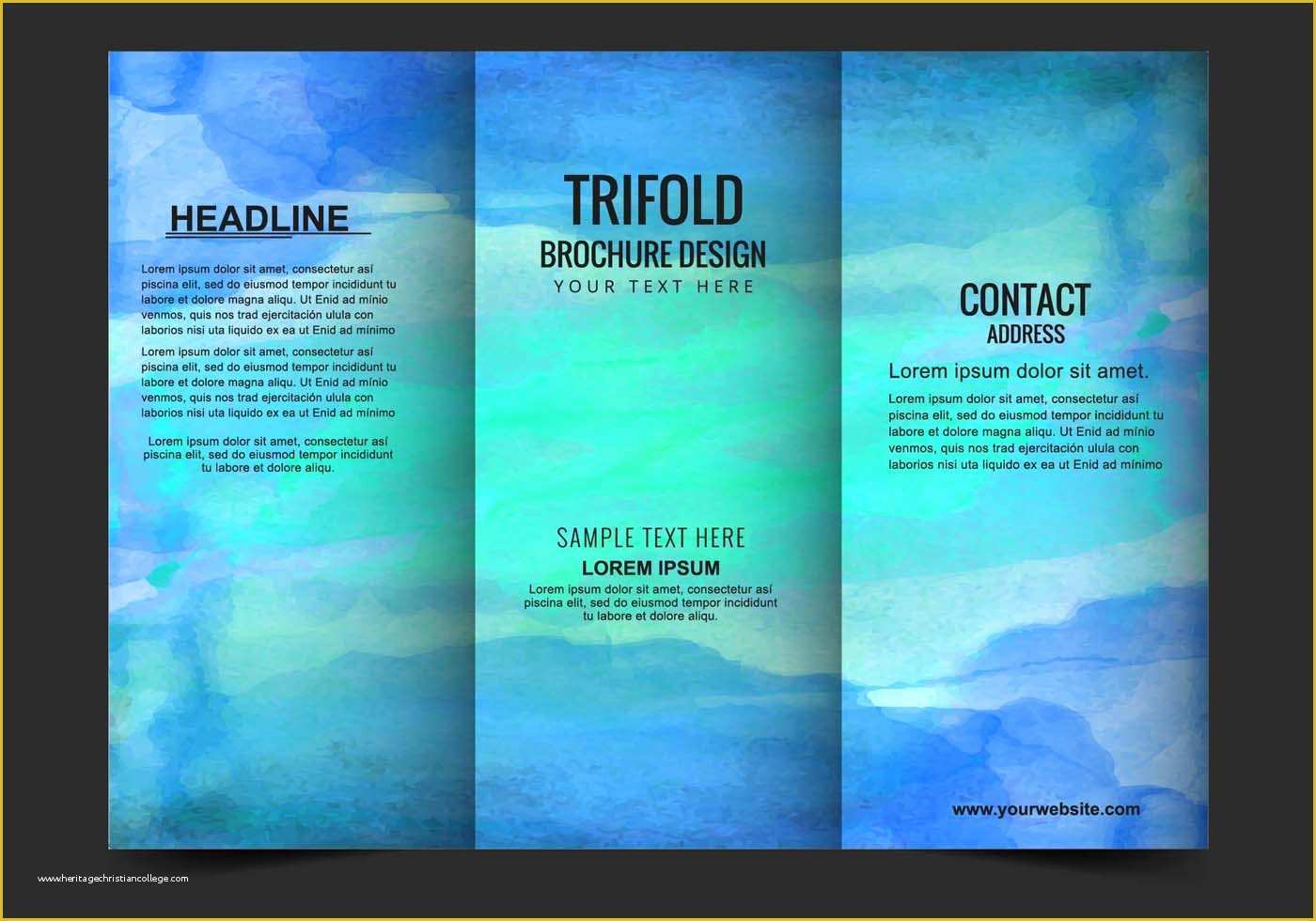Free Tri Fold Template Of Vector Modern Trifold Brochure Template Download Free
