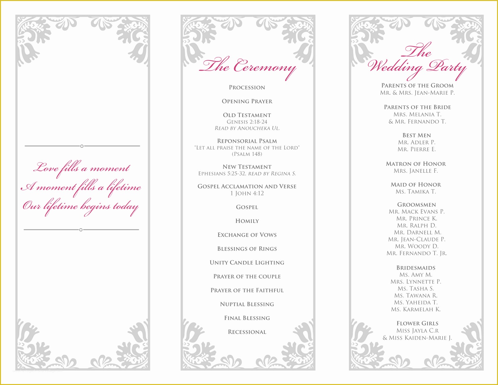 Free Tri Fold Wedding Brochure Templates Of 28 Of 2 Fold Wedding Program Template Free