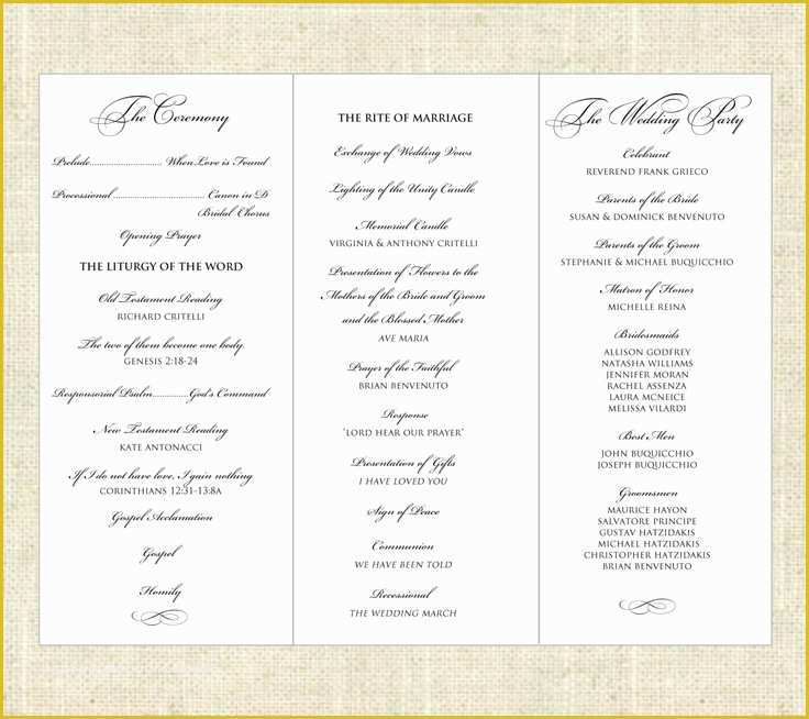 Free Tri Fold Wedding Brochure Templates Of 6 Best Of Tri Fold Printable Wedding Programs