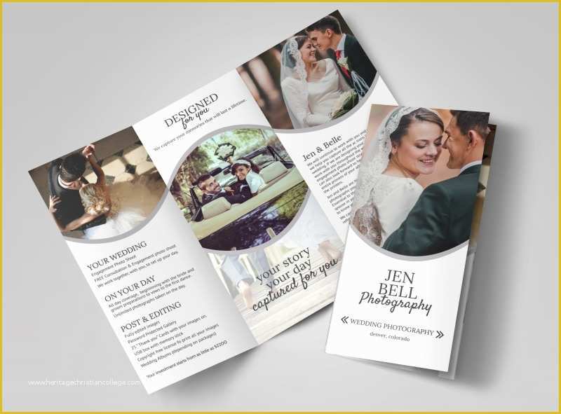 Free Tri Fold Wedding Brochure Templates Of Bell Wedding Graphy Tri Fold Brochure Template