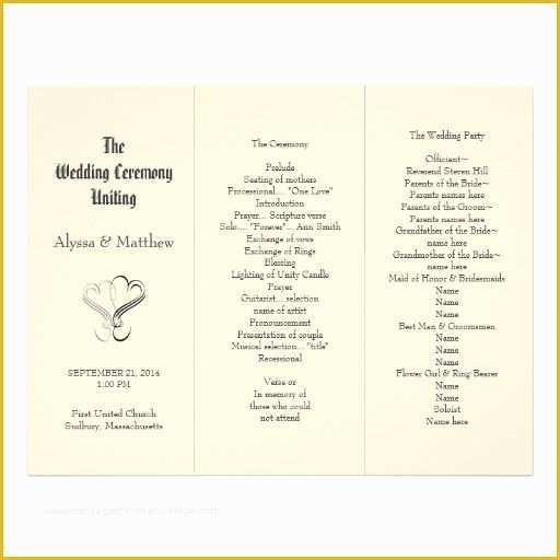Free Tri Fold Wedding Brochure Templates Of Best 25 Wedding Program Templates Ideas On Pinterest