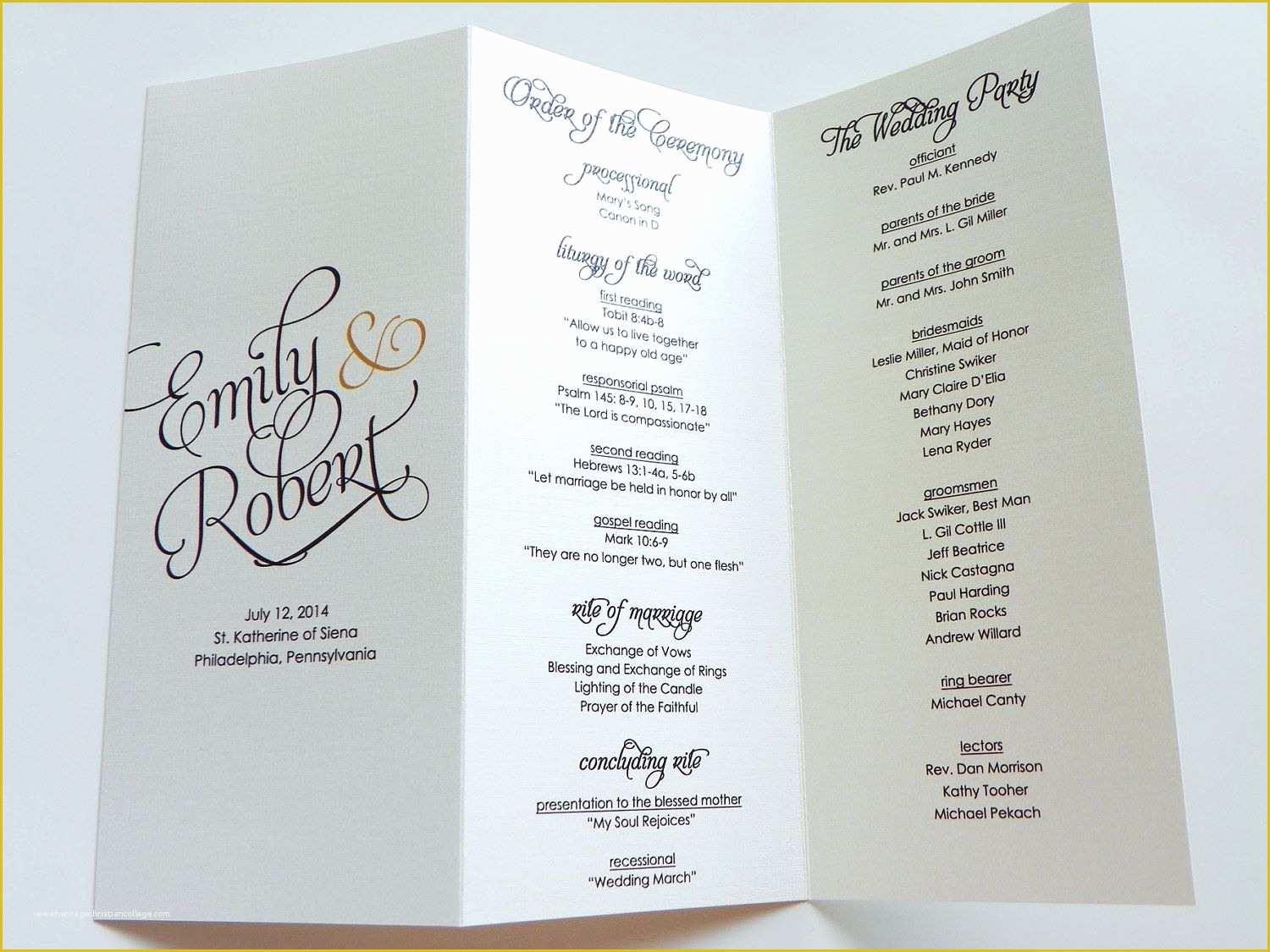 Free Tri Fold Wedding Brochure Templates Of Scripted Pearl Shimmer Trifold Wedding Programs Wedding