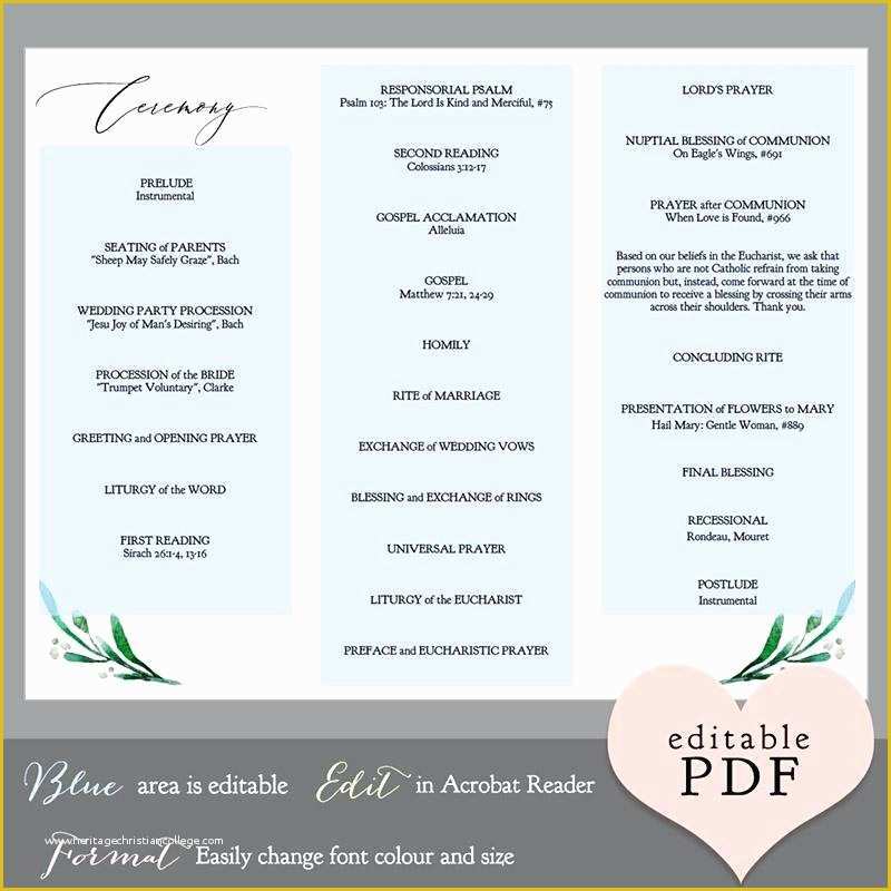Free Tri Fold Wedding Brochure Templates Of Trifold Wedding Programs Fold Blue Hydrangea Program Tri