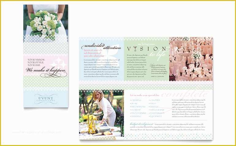 Free Tri Fold Wedding Brochure Templates Of Wedding & event Planning Brochure Template Word & Publisher