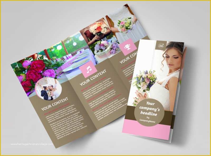 Free Tri Fold Wedding Brochure Templates Of Wedding Florists Brochure Template