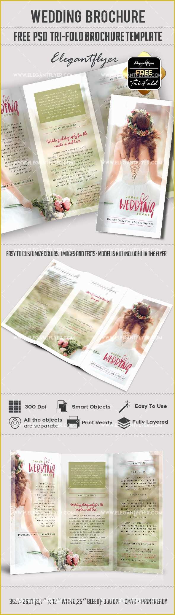 Free Tri Fold Wedding Brochure Templates Of Wedding – Free Tri Fold Psd Brochure Template – by