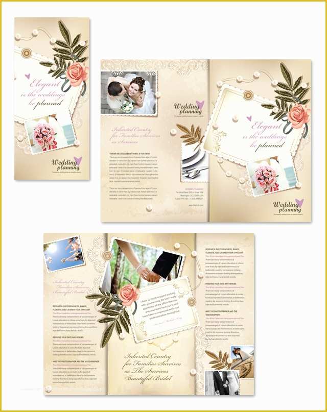 Free Tri Fold Wedding Brochure Templates Of Wedding Planner Tri Fold Brochure Template