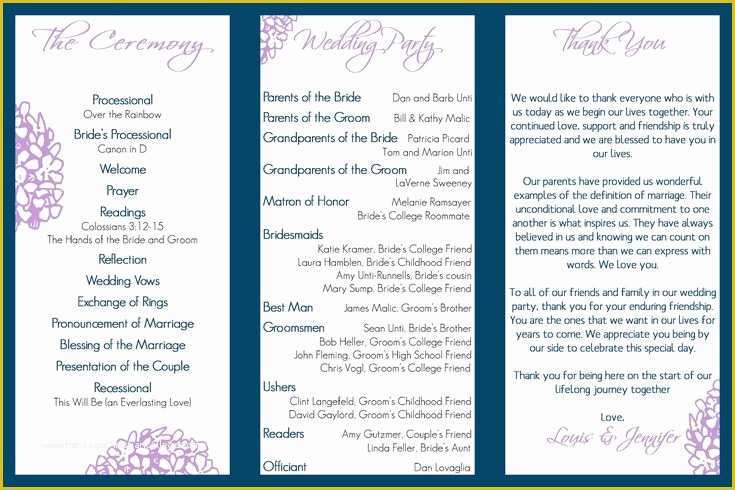 Free Tri Fold Wedding Brochure Templates Of Wedding Program Trifold Fairy Tale Wedding