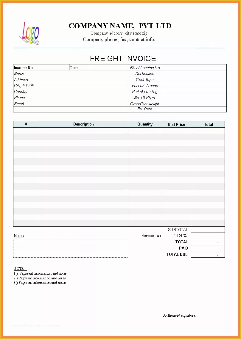 Free Trucking Invoices Templates Of 5 Pany Invoice Sample