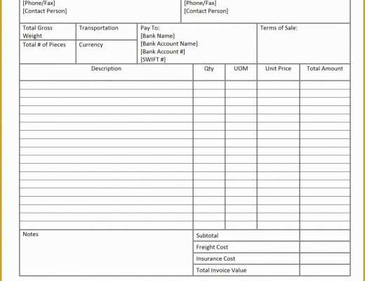 Free Trucking Invoices Templates Of Freight Invoice Template