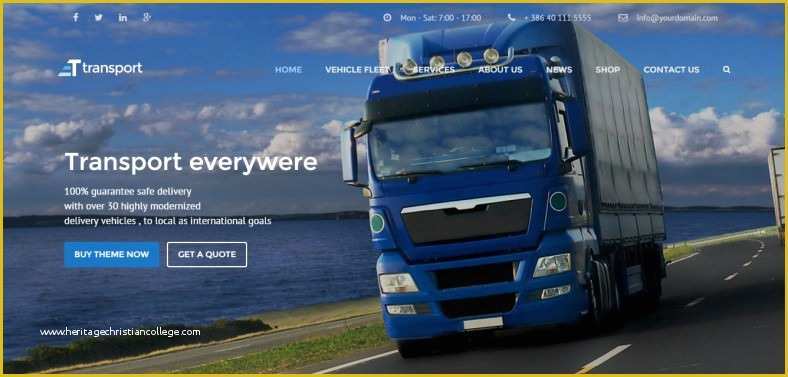 Free Trucking Website Templates Of 12 Best Transportation Wordpress Templates & themes