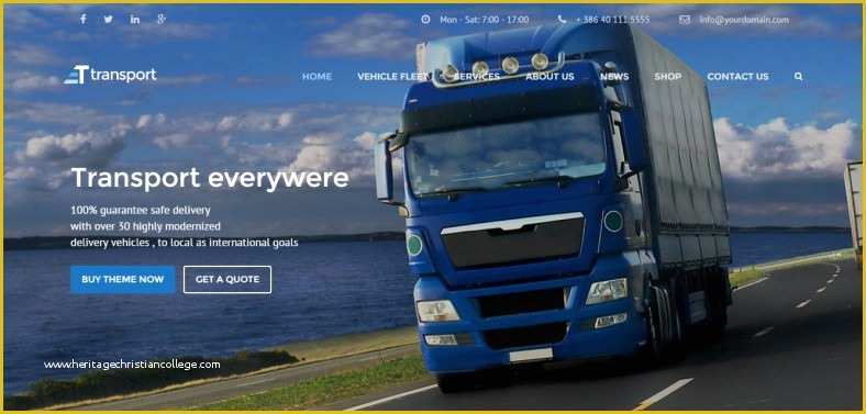 Free Trucking Website Templates Of 12 Best Transportation Wordpress Templates &amp; themes