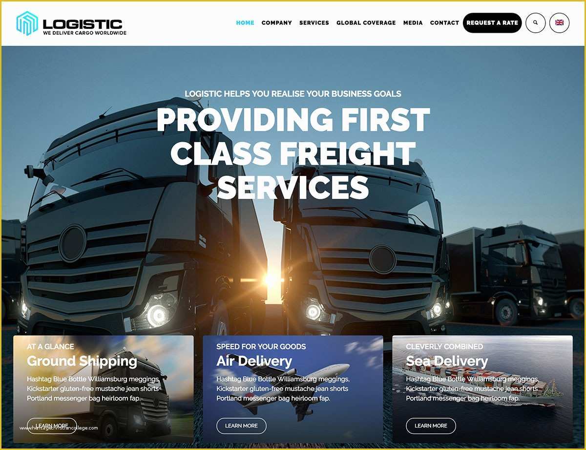 Free Trucking Website Templates Of 15 Best Transportation Wordpress themes 2016 athemes