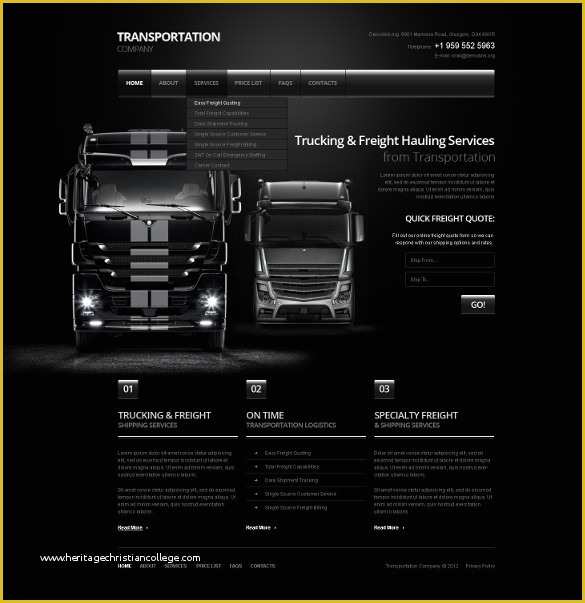 Free Trucking Website Templates Of 33 Jquery HTML5 Website themes & Templates