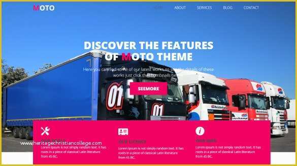 Free Trucking Website Templates Of 34 Transportation Website themes &amp; Templates