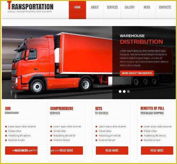 Free Trucking Website Templates Of 34 Transportation Website themes &amp; Templates