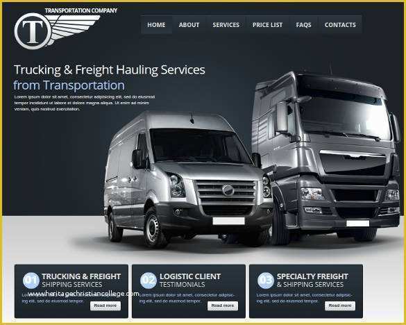 Free Trucking Website Templates Of 34 Transportation Website themes &amp; Templates