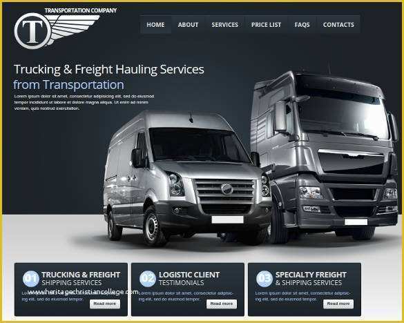 Free Trucking Website Templates Of 34 Transportation Website themes & Templates