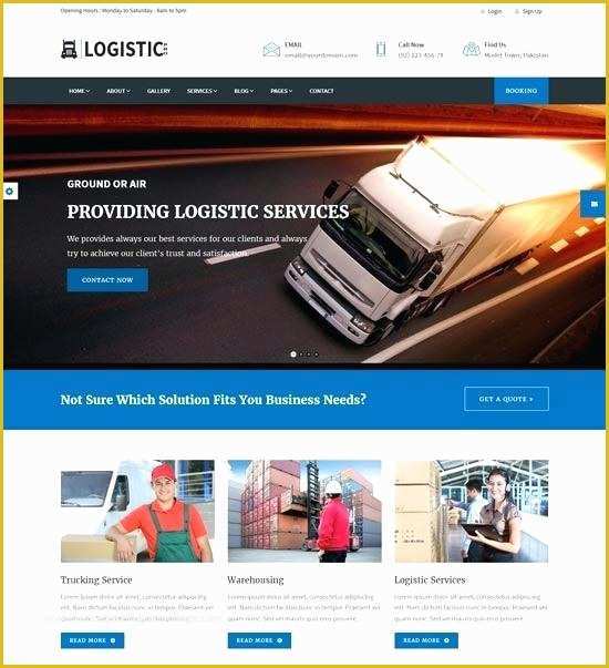 Free Trucking Website Templates Of Courier Service Website Design Template Free Download Web