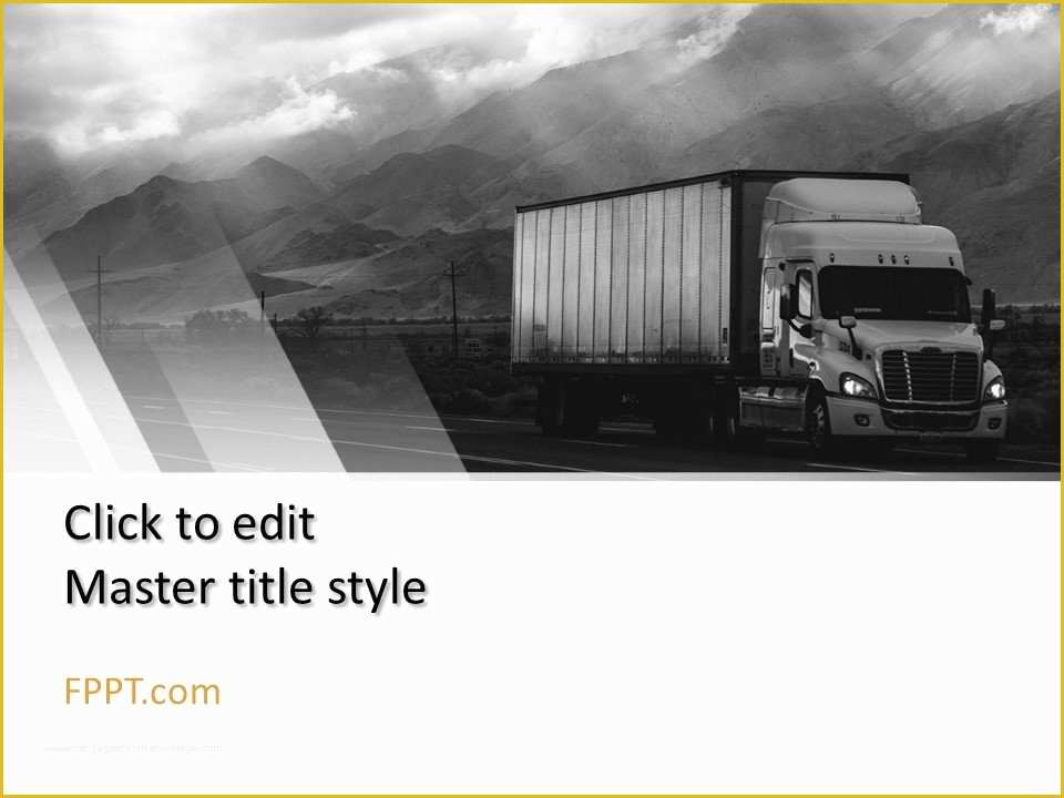 Free Trucking Website Templates Of Free Truck Transport Powerpoint Template