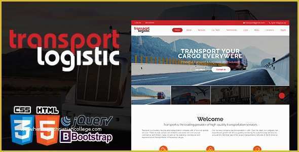 Free Trucking Website Templates Of Logistics Transportation