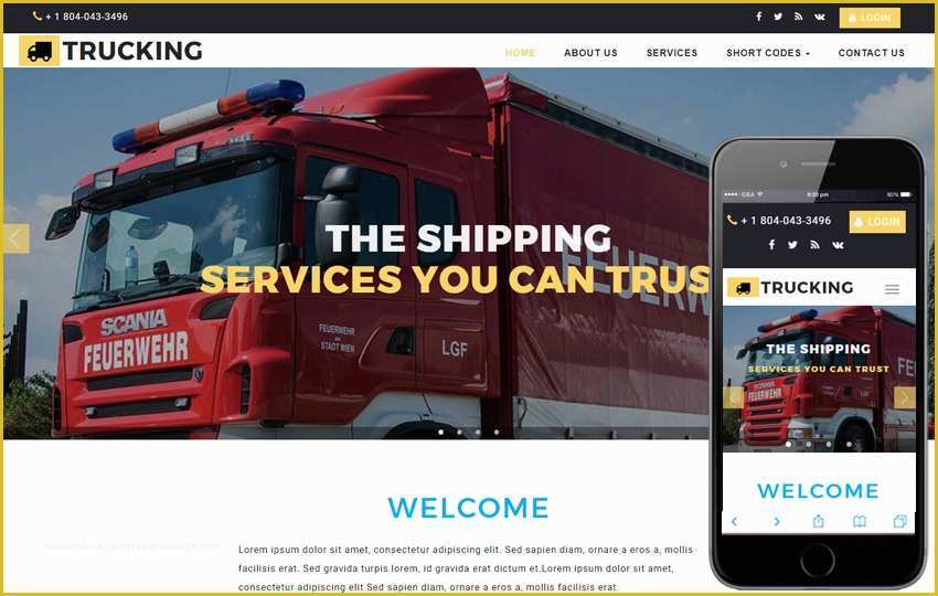 Free Trucking Website Templates Of Move Cargo A Transportation Category Bootstrap Responsive