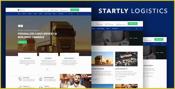 Free Trucking Website Templates Of Start — Logistics Cargo & Transportation Website
