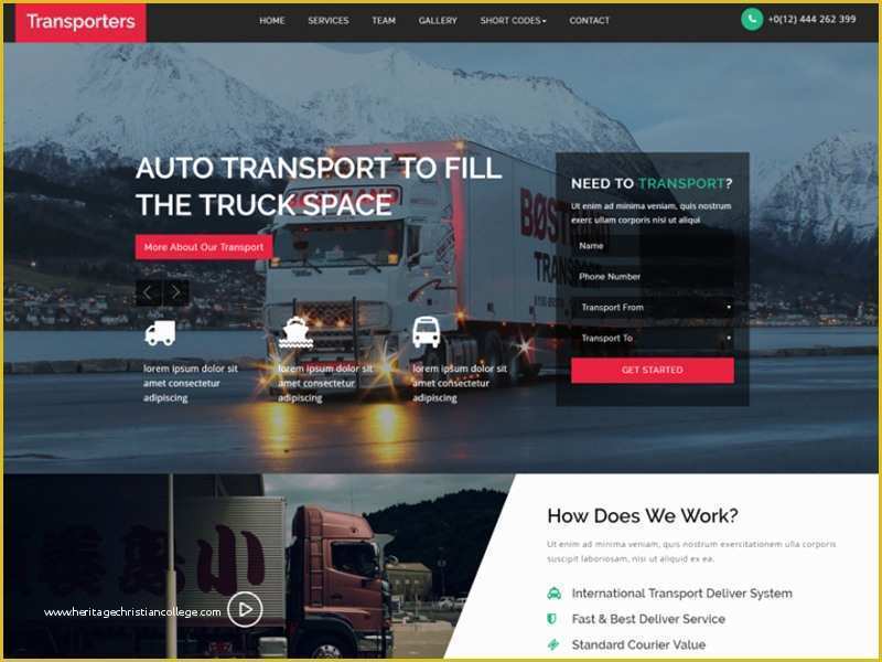 Free Trucking Website Templates Of Transporters Free Transport Website Template Freemium