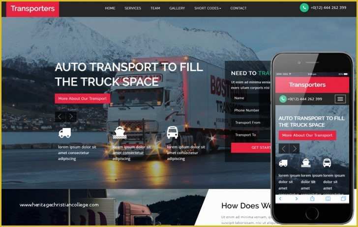 Free Trucking Website Templates Of Truck Website Templates Free Download Popteenus