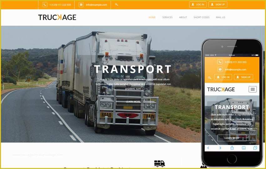 Free Trucking Website Templates Of Truck Website Templates Free Truckage A