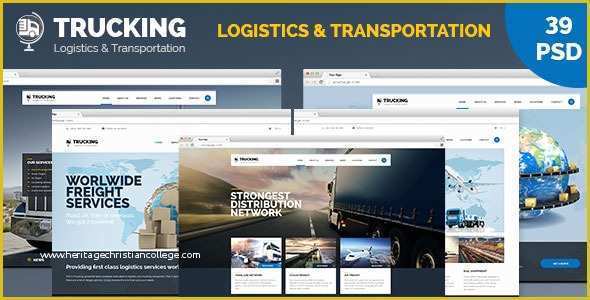 Free Trucking Website Templates Of Trucking Transportation and Logistics Psd Template by